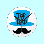 BÄSTA PAPPAtop hat och moustache väggklockor