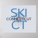BÄSTA skida Connecticut Affisch