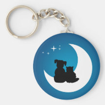 Bästa vän - katt- och hundkeychain nyckelringar