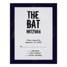Bat mitzvah svarskort för rockband anpassningsbara inbjudningskort