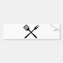 Bbq-besticksymbol Bildekal
