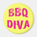 Bbq-Diva Magnet För Kylskåp