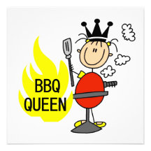 Bbq-drottning Anpassningsbara Inbjudningskort