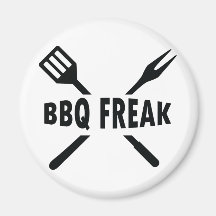 BBQ-Freak med besticksymbolen Magneter