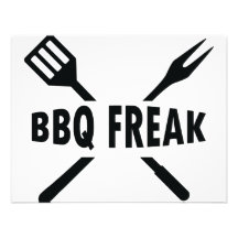 BBQ-Freak med besticksymbolen Tillkännagivande