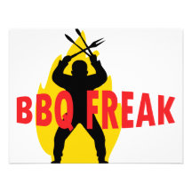 BBQ-Freaken med bestick och flammar Tillkännagivanden