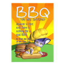 Bbq-inbjudan - kock - du är inbjuden