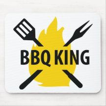 Bbq-kungen med flammar symbolen musmattor