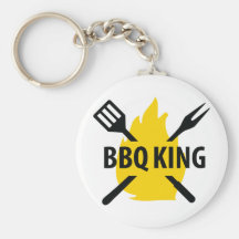 Bbq-kungen med flammar symbolen nyckel ring