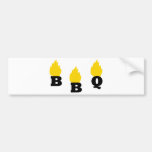BBQ med flammar symbolen Bildekaler