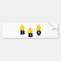 BBQ med flammar symbolen Bildekaler