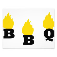 BBQ med flammar symbolen Tillkännagivande
