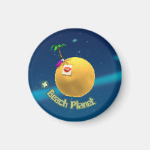Beach Planet Aimant Pour Réfrigérateur