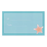 Beachy nyckfull sjöstjärnaTiffany Aqua Placecard Visitkort