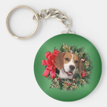 beagle_xmas_rnd_ornament nyckelring