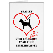 Beagles måste älskas hälsnings kort