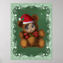 Beary god jultryck posters