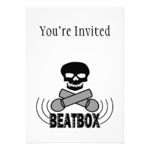 Beatbox skalle & Crossbone Mics Inbjudan