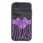 Beautiful chic elegant silk fabric effects zebra iPhone 4/4S cases