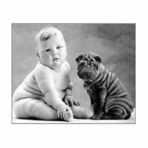 bebis och hund acrylic cut out