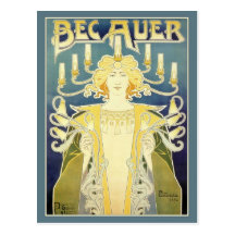 Bec Auer (blått) Vykort