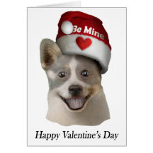 Bedjande hundvalentin kort för dag - gåvakort