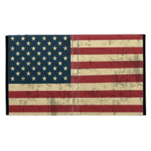 Bedrövad amerikanska flaggan som åldras