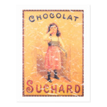 Bedrövad Suchard Choklad Vykort