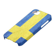 Bedrövad svenskflaggaGrunge iPhone 5 Case-Mate Fodraler