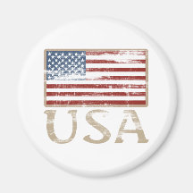 Bedrövad USA flagga Magnet För Kylskåp