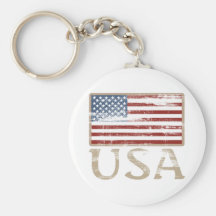 Bedrövad USA flagga Nyckel Ringar