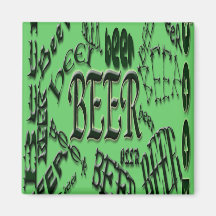 beer*BeEr*BEERdesign Kylskåpsnagnet