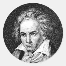 Beethoven Rund Klistermärke