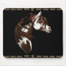 Befjädrad häst Mousepad Musmattor