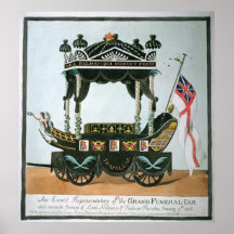 Begravningen av Lord Nelson på 9th Januari 1806 Print