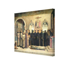 Begravningen av St Jerome, c.1470-1472 (olja kan p Sträckt Kanvastryck