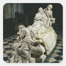 Begravnings- monument till Armand-Jean du Plessis, Fyrkantiga Klistermärken