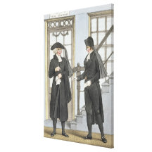 Begravnings- officieller av Amsterdam, illustratio Sträckta Kanvas Tryck