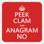 Behållalugn och Anagram på (i någon färg) Klistermärken