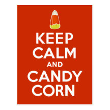 Behållalugn och candy corn vykort
