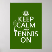 Behållalugn och tennis på (någon bakgrundsfärg) affischer