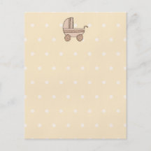 Beige babyPram. På finnig bakgrund Flygblad Designs