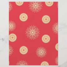 Beigen blommar på mörk - orange custom flyer