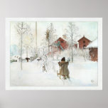Bekläda gården och tvätta huset Carl Larsson Affisch