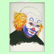 Bekläda porträtt av en clown kort
