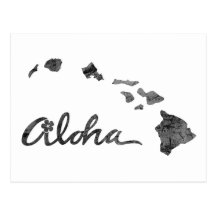 Bekymrad Aloha ö Vykort