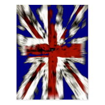 Bekymrad brittisk facklig jack vykort
