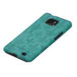 bekymrad damast för mörk krickablåttgrönt samsung galaxy s2 fodral