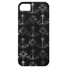 bekymrad ljuskronasvartvit iPhone 5 fodraler
