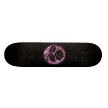 Bekymrad rosa SilhouetteCameo - rosa Anpassad Skate Board
